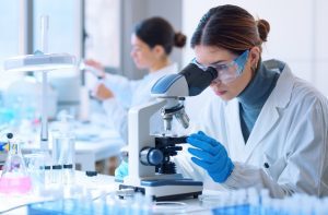 Young,Scientists,Conducting,Research,Investigations,In,A,Medical,Laboratory,,A