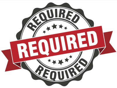 Illustration with the words "Required"