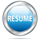 Silver and Blue 3d circle with the word "Resume"