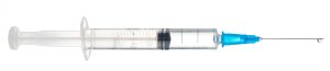 Syringe,Closeup,Isolated,On,White,Background