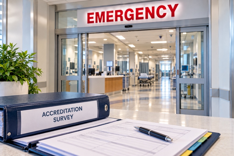 Hospital emergency department and accreditation survey materials