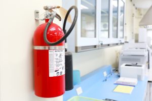 Red,Tank,Of,Fire,Extinguisher,In,The,Laboratory.,Fire,Security
