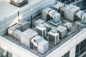 Air condition system on the building roof top