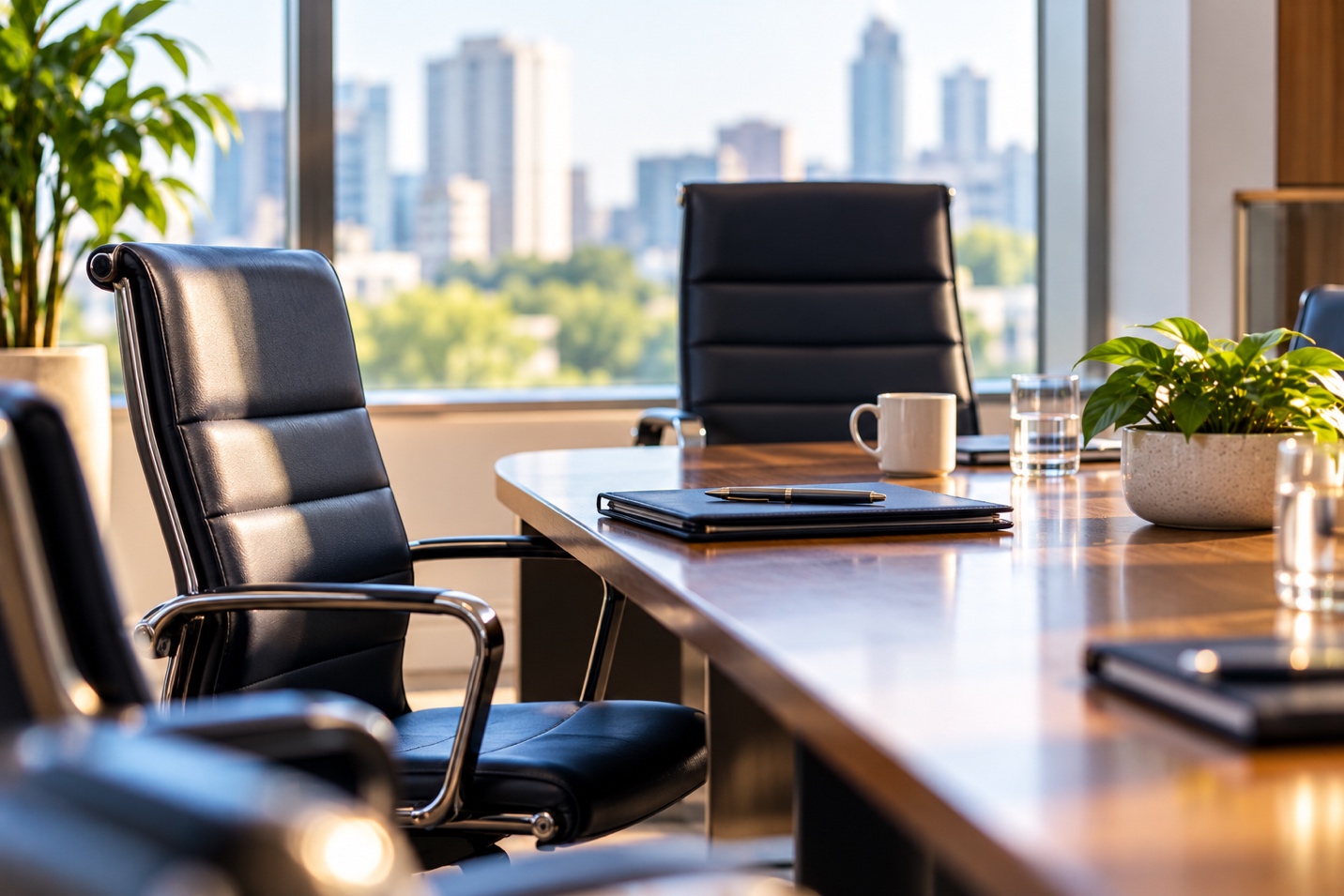 Executive conference room representing healthcare accreditation leadership changes