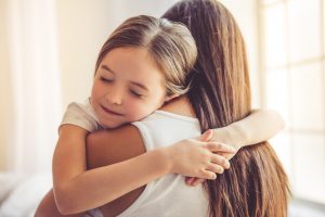 Beautiful,Young,Woman,And,Her,Charming,Little,Daughter,Are,Hugging